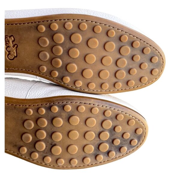 Coach Women's Size 8.5 B White Leather Loafers Slip-On Shoes With Logo Detail - Picture 11 of 12